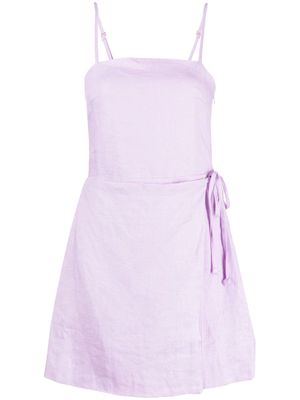 Faithfull the Brand Llian linen wrap minidress - Purple