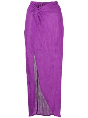 Faithfull the Brand Lulu crinkled-finish maxi skirt - Purple