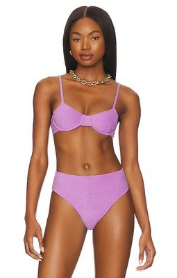 FAITHFULL THE BRAND Maxime Bikini Top in Purple