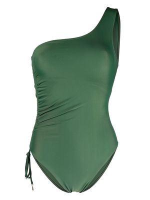 Faithfull the Brand one-shoulder draped swimsuit - Green
