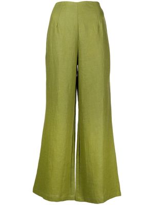 Faithfull the Brand Ottavio linen flared trousers - Green