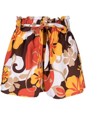 Faithfull the Brand paperbag-waist cotton shorts - Multicolour