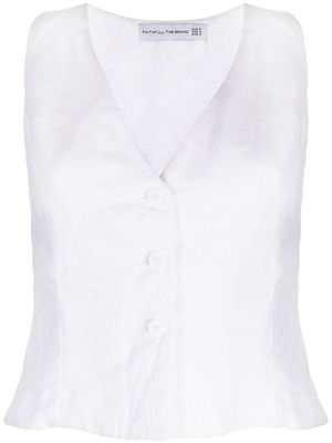Faithfull the Brand Salome linen vest - White