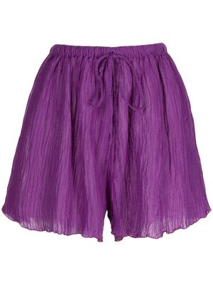 Faithfull the Brand Santa Ana crinkled-finish shorts - Purple