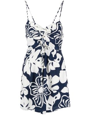 Faithfull the Brand Sarika floral-print minidress - Blue