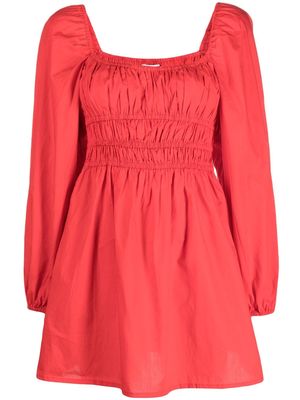 Faithfull the Brand square-neck organic-cotton mini dress - Red