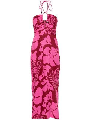 Faithfull the Brand Tortugas Mica Floral-print midi dress - Pink
