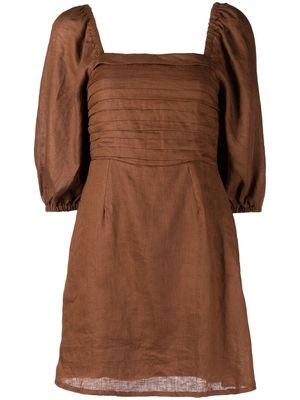 Faithfull the Brand Venezia linen mini dress - Brown