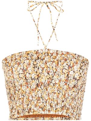Faithfull the Brand Vita floral-print tube top - Brown