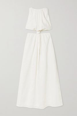 Faithfull The Brand - Zeta Cutout Linen Midi Dress - White