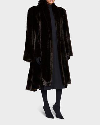 Fake Mink Oversize Coat