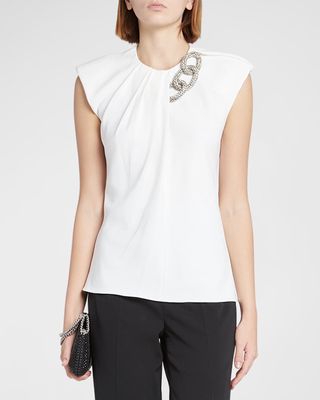 Falabella Chain Crystal-Embellished Top