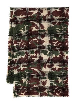 Faliero Sarti abstract-print fine-knit scarf - Multicolour