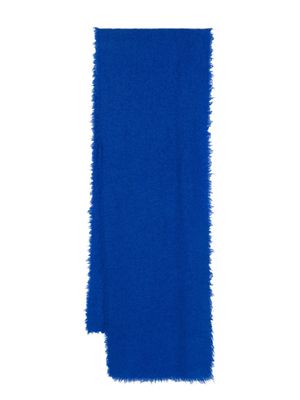 Faliero Sarti Alexina frayed-edge scarf - Blue