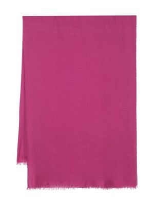 Faliero Sarti Azzurrina fine-knit fringed scarf - Purple