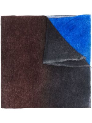 Faliero Sarti cashmere-silk colour-block scarf - Blue