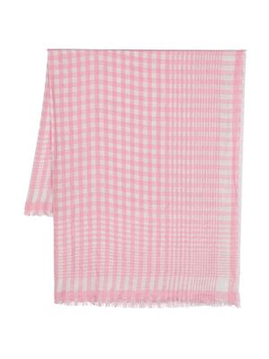 Faliero Sarti check-pattern scarve - Pink