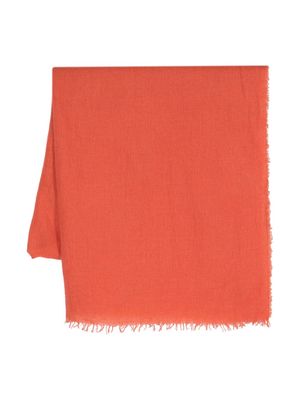 Faliero Sarti Cristy frayed-edge scarf - Orange