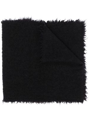 Faliero Sarti frayed-edge knotted scarf - Black