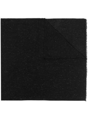 Faliero Sarti frayed-edge lightweight scarf - Black
