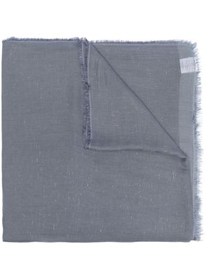 Faliero Sarti frayed edge scarf - Blue