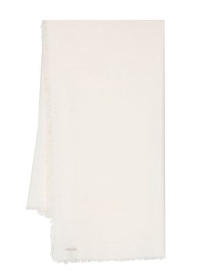 Faliero Sarti frayed-edge silk scarf - Neutrals