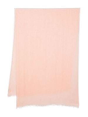 Faliero Sarti frayed-hem lightweight scarf - Pink
