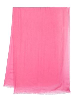 Faliero Sarti frayed lightweight scarve - Pink