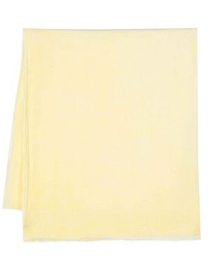 Faliero Sarti frayed linen scarf - Yellow