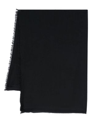 Faliero Sarti frayed modal-blend scarf - Black