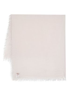 Faliero Sarti fringed-edge cashmere-blend scarf - Pink