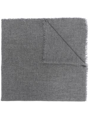 Faliero Sarti fringed-edge cashmere scarf - Grey
