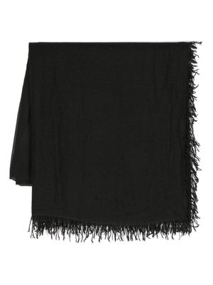 Faliero Sarti fringed-edge knitted scarf - Black