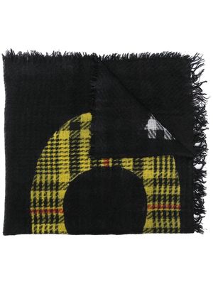 Faliero Sarti fringed-edge scarf - Black