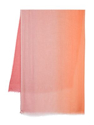 Faliero Sarti fringed ombré-effect scarf - Pink
