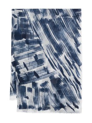 Faliero Sarti Ghe abstract-pattern scarf - Blue