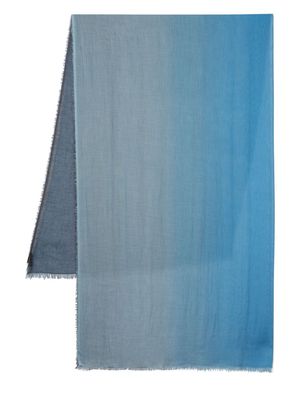 Faliero Sarti gradient-effect scarf - Blue