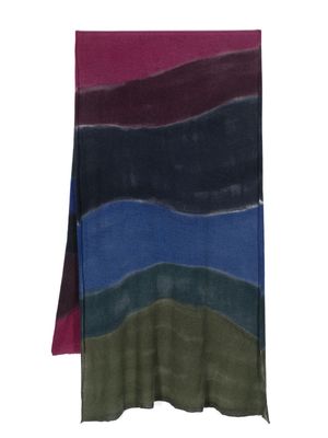 Faliero Sarti graphic-print cashmere scarf - BLUVERDEFUXIAMARRONE