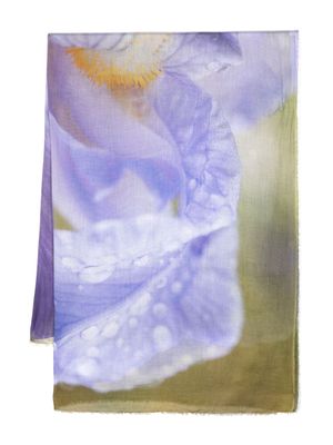 Faliero Sarti Iris floral-print scarf - Green