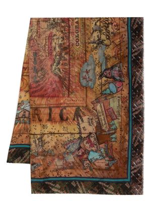 Faliero Sarti Little Colorado wool scarf - Brown