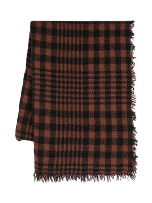 Faliero Sarti Marla check-pattern scarf - Brown