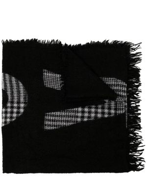 Faliero Sarti multi-print knit scarf - Black