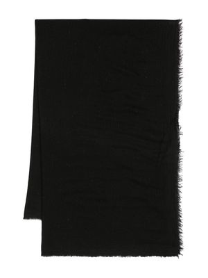 Faliero Sarti New Damantina frayed scarf - Black