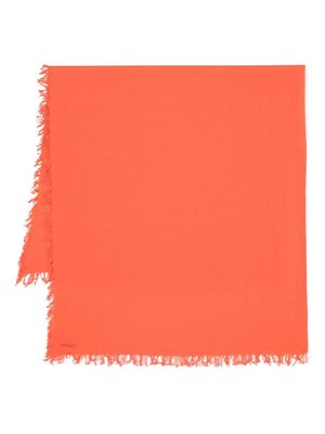 Faliero Sarti New Enry frayed-hem scarf - Orange