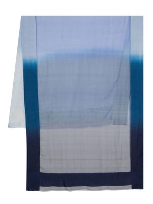 Faliero Sarti ombré silk scarf - Blue