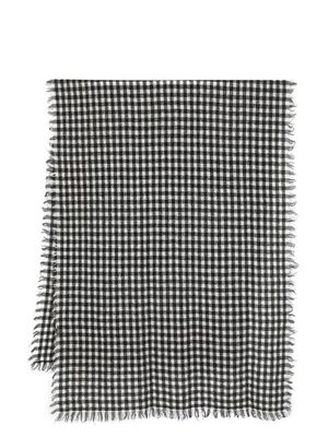 Faliero Sarti Paolina gingham-check pattern scarf - Black
