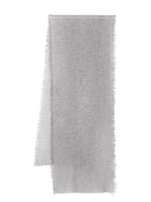 Faliero Sarti Pepy frayed-edge scarf - Grey