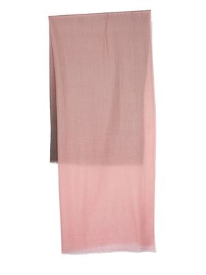 Faliero Sarti raw-edge cashmere scarf - Pink