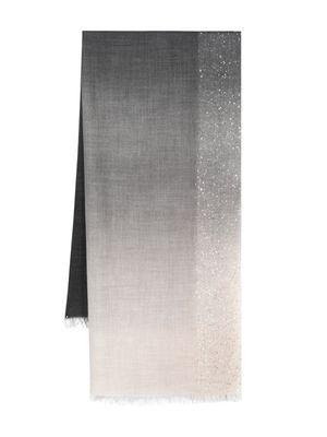 Faliero Sarti sequin-embellished gradient-effect scarf - Grey