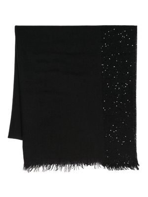 Faliero Sarti sequined fine-knit scarf - Black